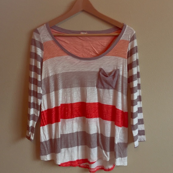 Anthropologie three quarter length sleeve tshirt