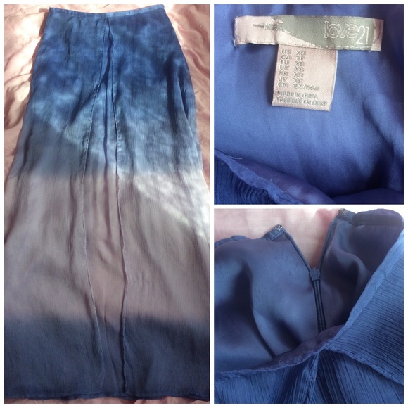 Forever 21 LOVE 21 purple ombré maxi skirt