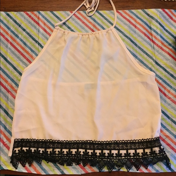 Beautiful peach halter tie top