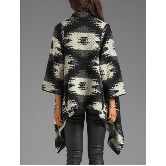 Dolce Vita Kadias Drape Front Tribal Print Sweater