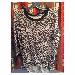 Aritiza Wilfred leopard spot ringer sweater