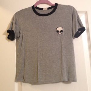 brandy alien patch shirt