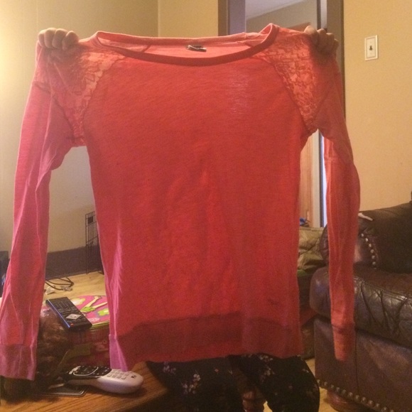 PINK Victoria secret long sleeve lace shirt