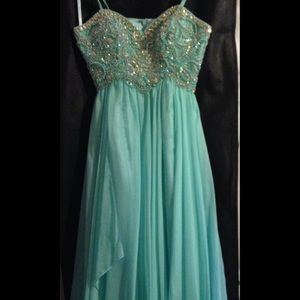 Light Teal Dress.