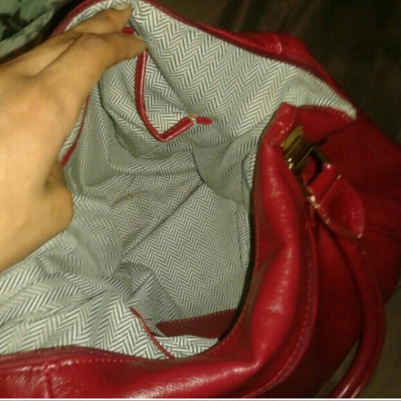 Red Leather Steve Madden Bag - Picture 3 of 4