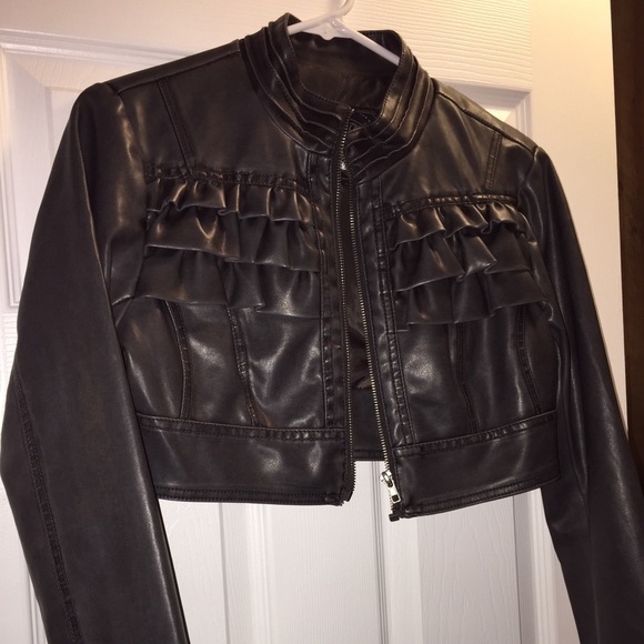 Leather Cropped Jacket