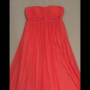 Prom/homecoming dress w/ bead detail. Floor length