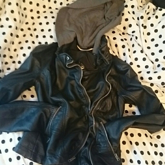 Hollister leather jacket