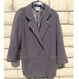 Anges b gray wool oversized coat