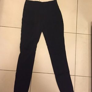 High waisted black spandex pants