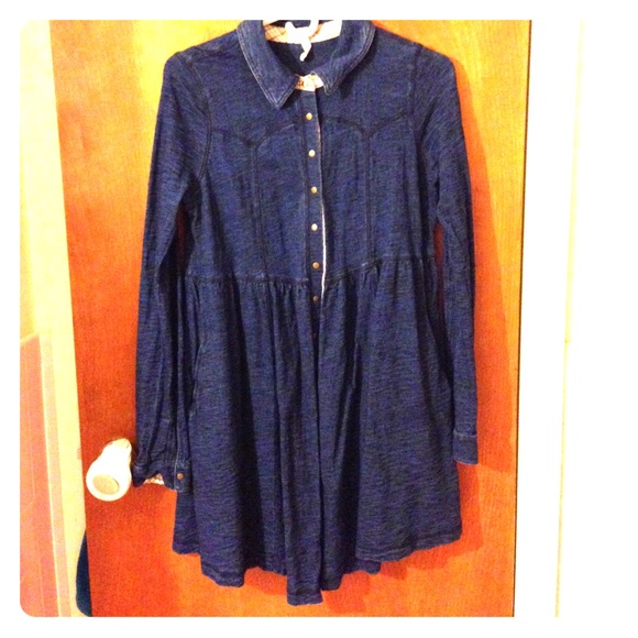 Free People snap upfront cotton dress LG