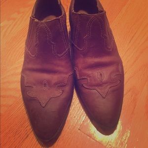 1970's woman's Cowboys wedged ankle boots