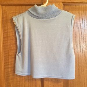 Light blue retro crop top.