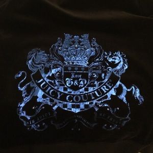 Juicy Couture Black Velour Zip Up, L