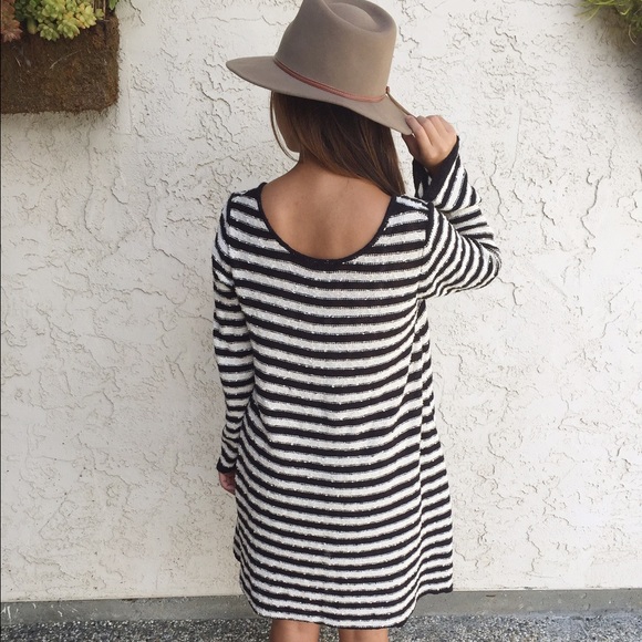 Sale / Striped Tunic Sweater Dress - Picture 2 of 4