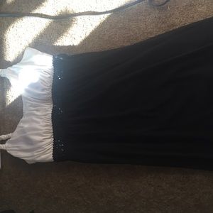 A black and white dress