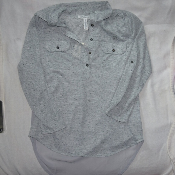 Grey half sleeve with sheer back