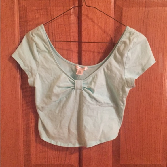 Light blue crop top