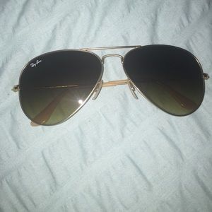 RayBan Gold Aviators!