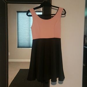 Super cute black and pink mid dress
