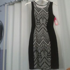 Black and white Aztec Design Dress