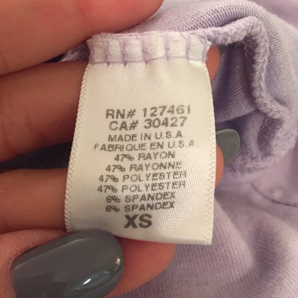 Light purple once worn Wildfox top PRICE FIRM - Picture 2 of 2