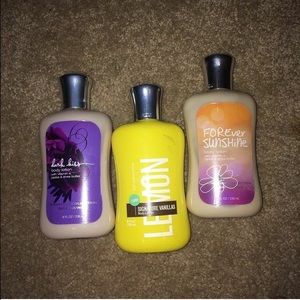 3 bath and body works lotions