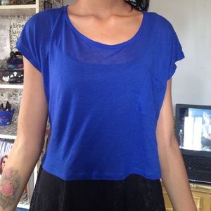Blue crop top