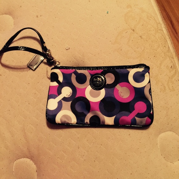 Slightly used coach wristlet