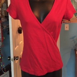 Cute wrap around style fitted cotton shirt