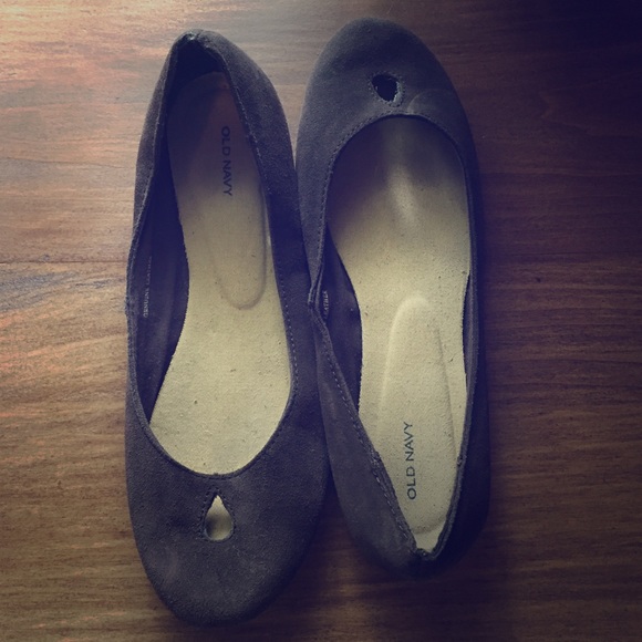 Brown suede flats