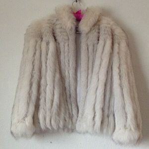Natural blue fox (real fur) coat.