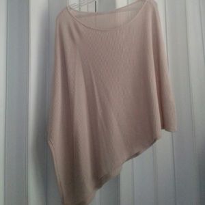 Beige colored Knitted Poncho