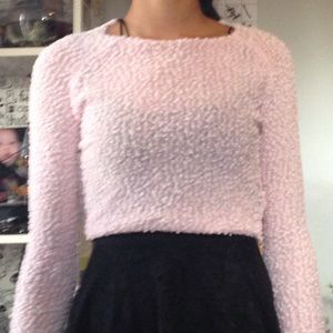 Crop sweater pink
