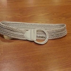 Off white braided thick belt