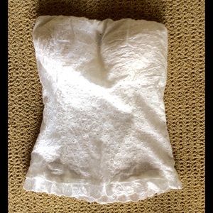 Strapless Eyelet Top