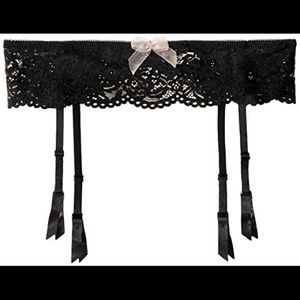 Black Garter belt with bow