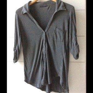 Gray Brandy Melville Cotton Button down