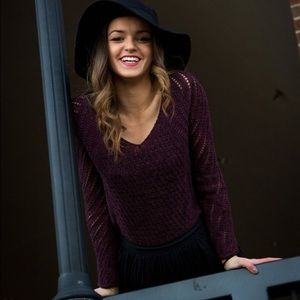 Purple knit sweater