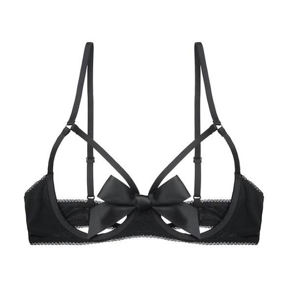 Maison Close Le Petit Secret Cupless Bra with Bow