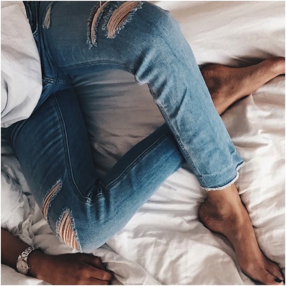 rag & bone Denim - rag & bone Dre Distressed Skinny BF Jeans
