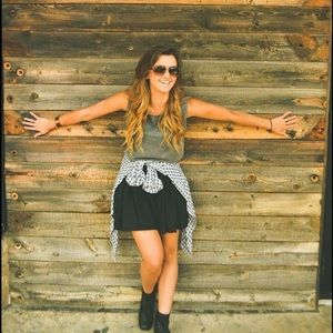 Navy blue mini skirt