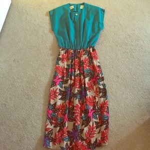 Vintage 80's floral dress size M