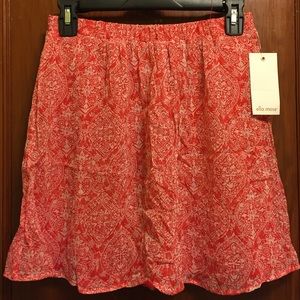 Red patterned Ella Moss skirt