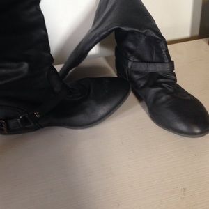 Black tall boots