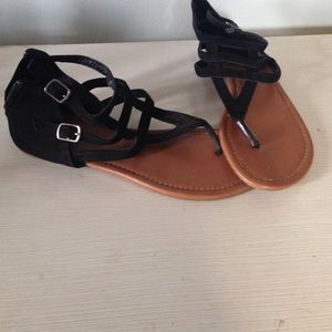Black strapy sandals