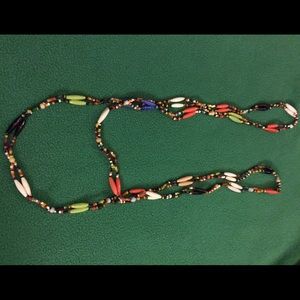 💟Sold💟 Vintage Long Beaded Multi-Color Necklace