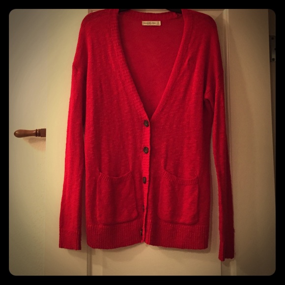 Abercrombie red cardigan