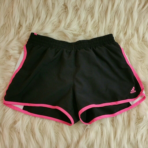 ADIDAS ClimaLite running shorts pink & black