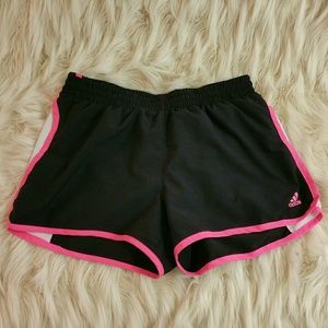 ADIDAS ClimaLite running shorts pink & black